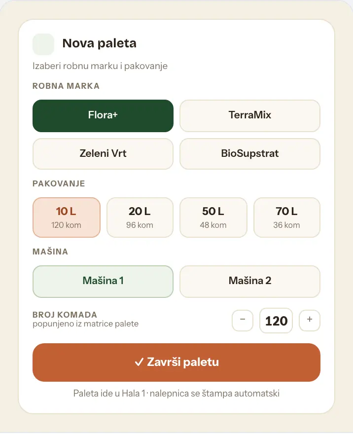 Ekran operatera: nova paleta