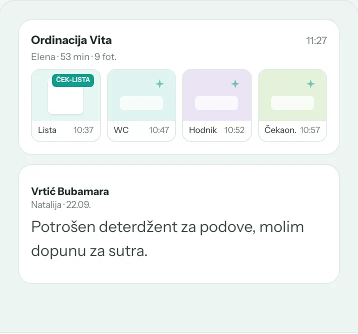 Ekran vlasnice: fotografije i napomene sa terena