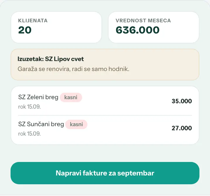 Ekran faktura: sve fakture jednim klikom